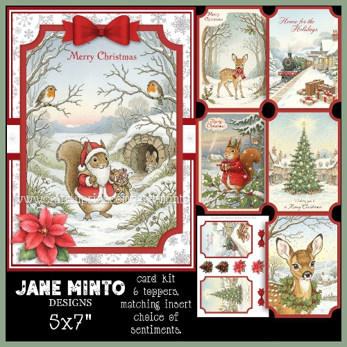 VINTAGE CHRISTMAS SCENES set 2  5x7
