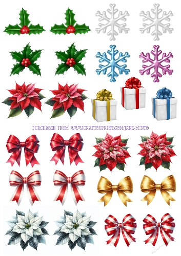 CHRISTMAS EMBELLISHMENTS sheet 1