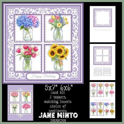 JAR FULL OF FLOWERS 6x6 5x7