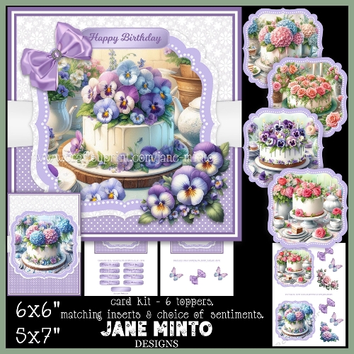 cup1400173_57683 - FLORAL CAKES 6x6 5x7