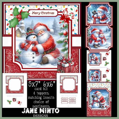 cup1402304_57683 - CUDDLES FROM SANTA - SNOWMAN 6x6 5x7