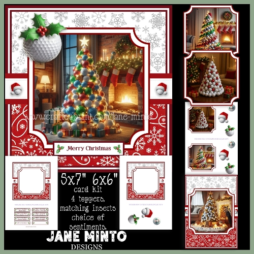 cup1402305_57683 - GOLF BALL CHRISTMAS TREE 6x6 5x7
