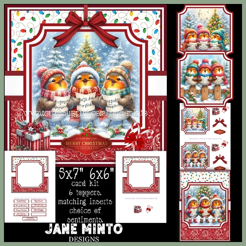 set 1 WISH YOU A MERRY CHRISTMAS 6x6 5x7