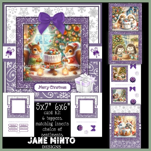 CHRISTMAS CAKE WITH FRIENDS 6x6 5x7