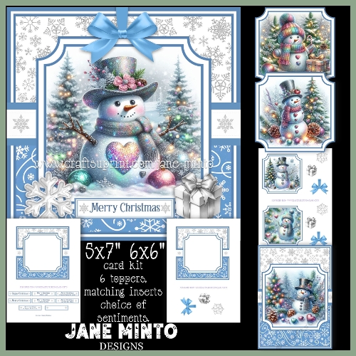 LOVELY SNOWMAN 6x6 5x7