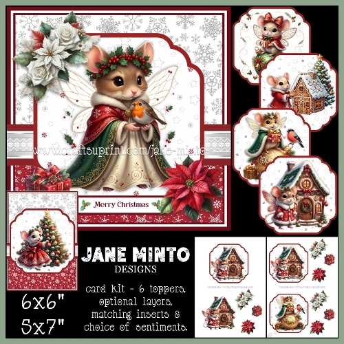 MERRY CHRISTMOUSE 6x6 5x7