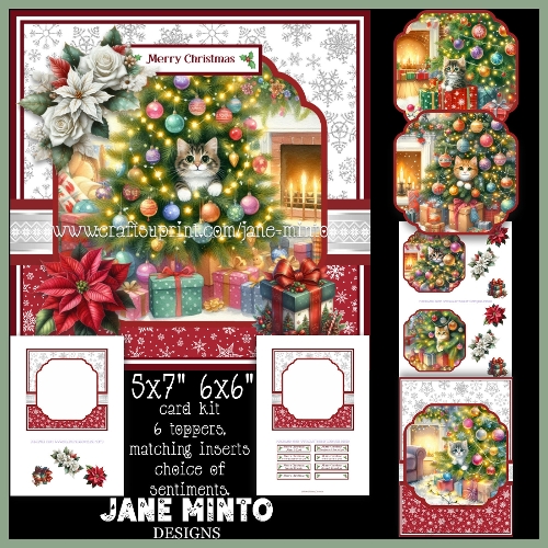 5x7 6x6 PEEKABOO CHRISTMAS