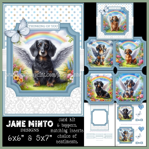6x6 & 5x7 ANGEL DOGS - DACHSHUNDS