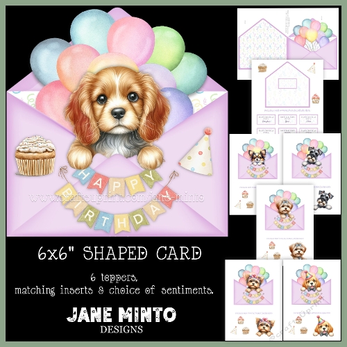 BIRTHDAY DOGS SHAPED CARD