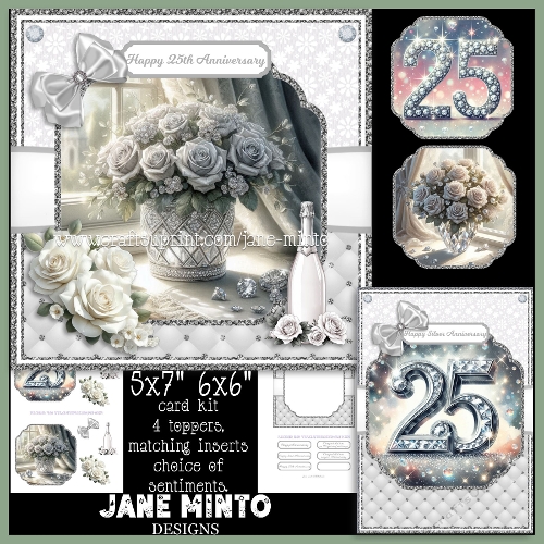 SILVER ANNIVERSARY 5x7 6x6