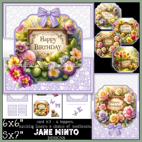 BIRTHDAY FLOWERS  5x7 6x6