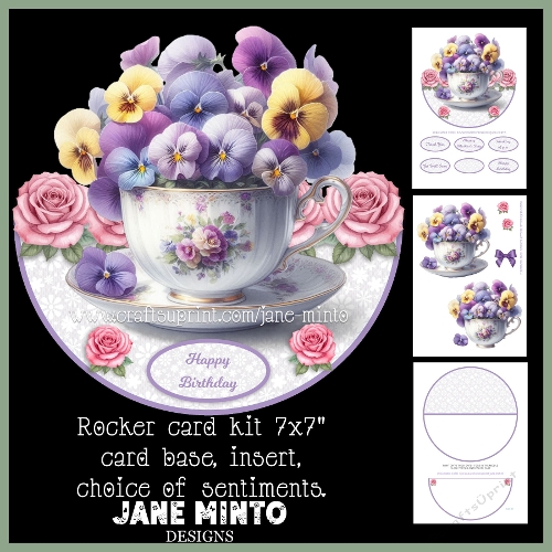 PANSIES rocker card