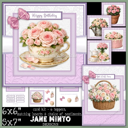 PRETTY ROSES 5x7 6x6