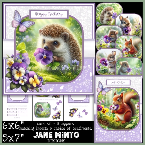 PANSY WILDLIFE 5x7 6x6