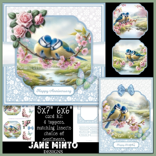 cup1436260_57683 - CHERRY BLOSSOM BLUE TITS 6x6 5x7