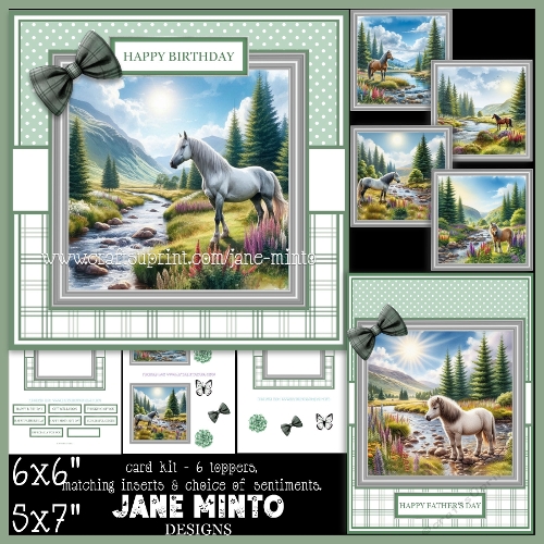 HIGHLAND HORSES 5x7 6x6