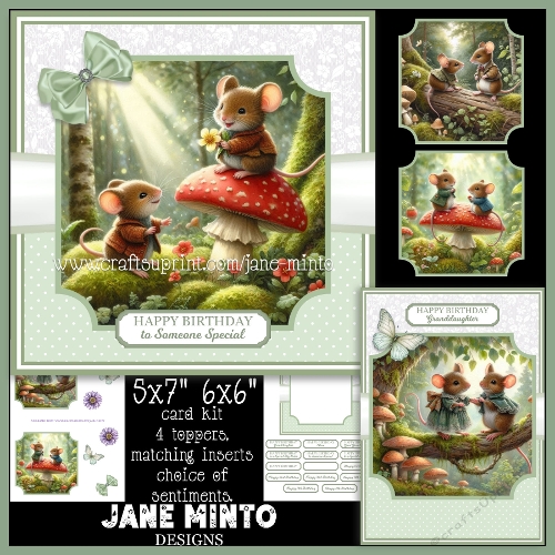 5x7 6x6 WOODLAND MICE