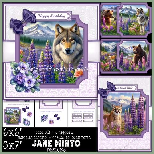 5x7 6x6 WILD LUPINES