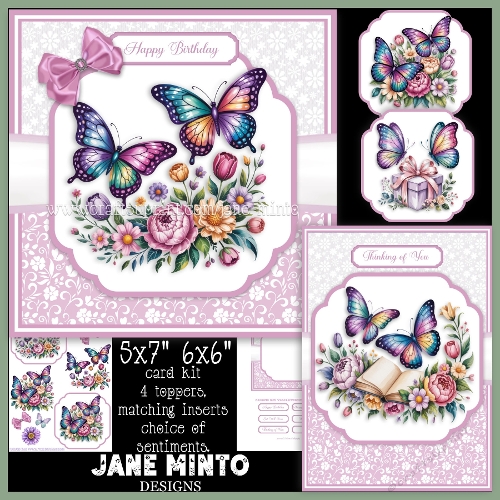 5x7 6x6 BUTTERFLIES