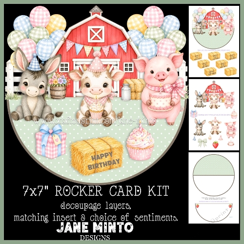 BIRTHDAY AT THE FARM - 1 - rocker card