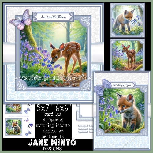 IN THE BLUEBELLS set 2  5x7 6x6
