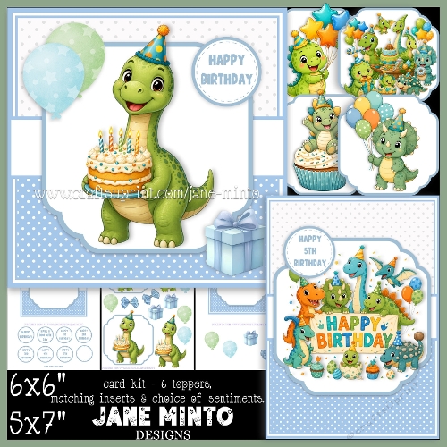 cup1445581_57683 - DINO BIRTHDAY 5x7 6x6