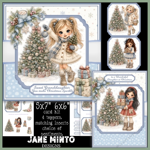 CHRISTMAS GIRLS set 1- decoupage or toppers