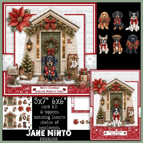 decoupage - CHRISTMAS DOOR DOGS