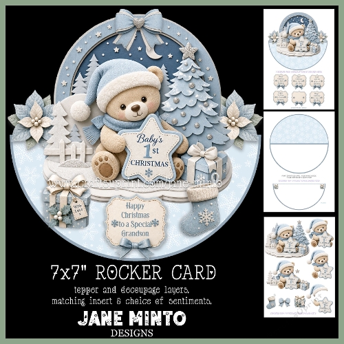 BABYS FIRST CHRISTMAS - BOY rocker card