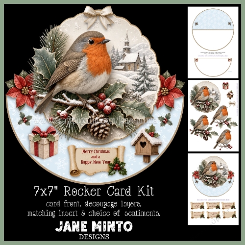 THE CHRISTMAS ROBIN rocker card