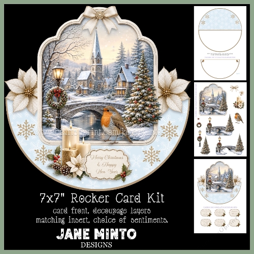 WINTER CHURCH rocker card
