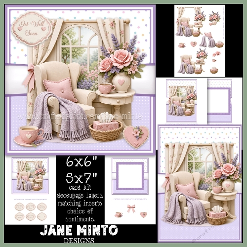 GET WELL with decoupage