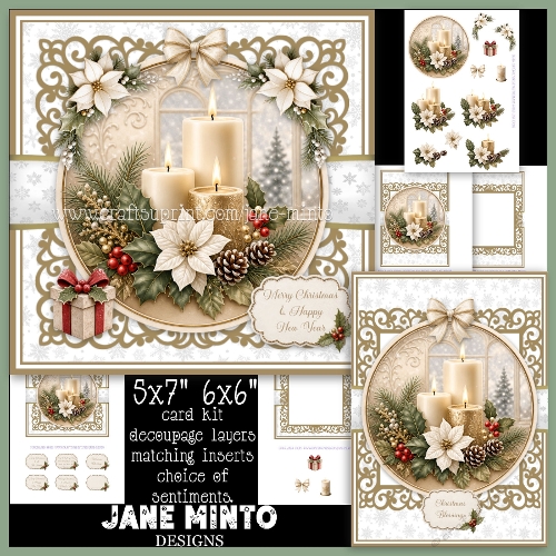 CHRISTMAS CANDLES - decoupage