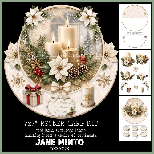 CHRISTMAS CANDLES - rocker card