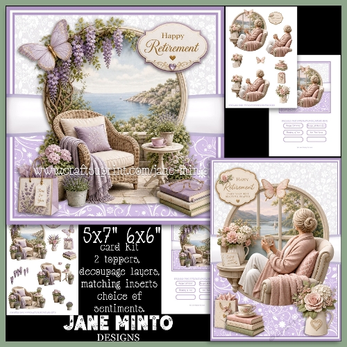 RETIREMENT WITH A VIEW - decoupage