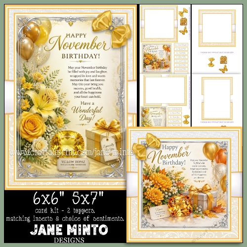 NOVEMBER BIRTHDAY 6x6 5x7