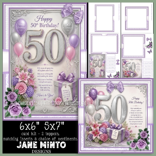 50TH BIRTHDAY 6x6 5x7