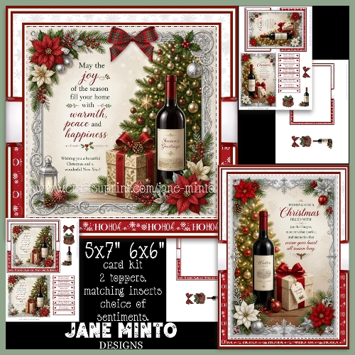 5X7 6X6 CHRISTMAS WINE