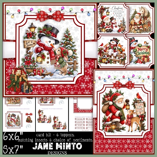 5X7 6X6 SANTA & SNOWMAN SET