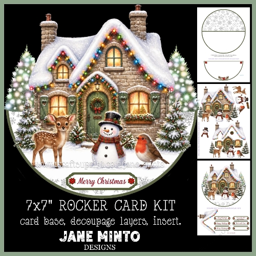 7x7 CHRISTMAS COTTAGE - rocker