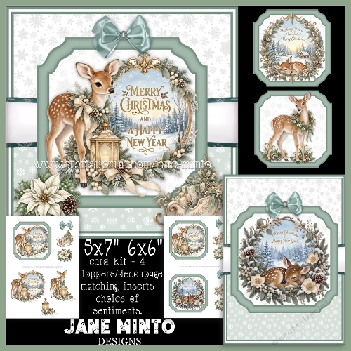 decoupage or toppers WINTER FAWN