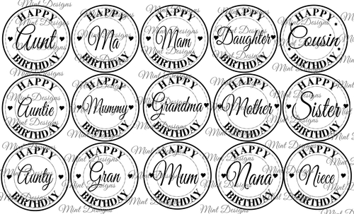 birthday digi stamps - fancy font