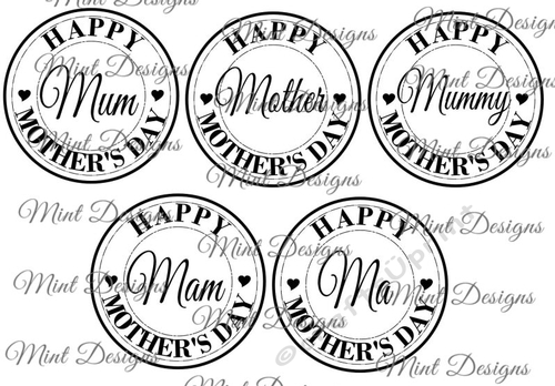 5 MOTHERS DAY digi stamps 