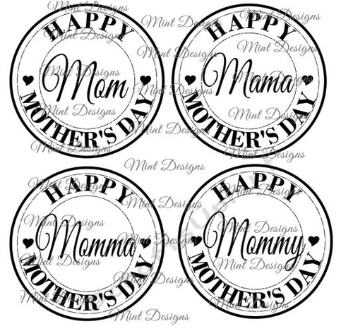 4 MOTHERS DAY digi stamps 