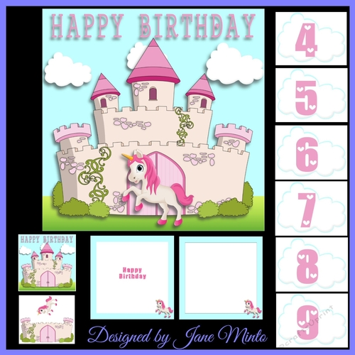 UNICORN & CASTLE mini kit - with ages 4 - 9 