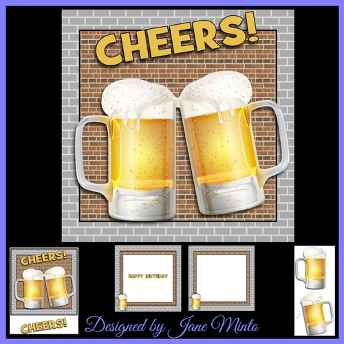 BEER birthday card - CHEERS! 