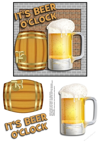 ITS BEER OCLOCK - A4 SHEET QUICK CARD