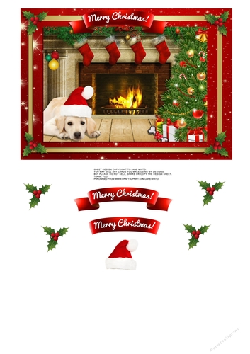 7x5 CHRISTMAS FIREPLACE 