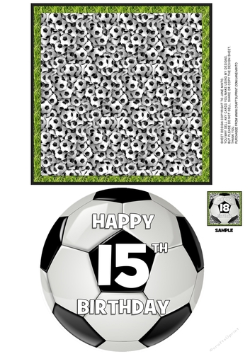 15th - FOOTBALL TOPPER WITH AGE - QUICK CARD 