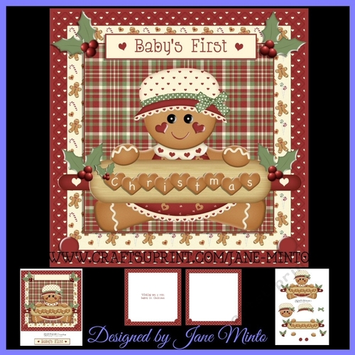 BABYS FIRST CHRISTMAS - GINGERBREAD GIRL - MINI KIT